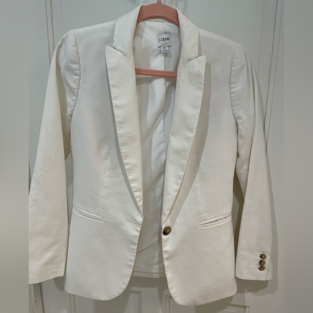 JCrew White Holland blazer 00